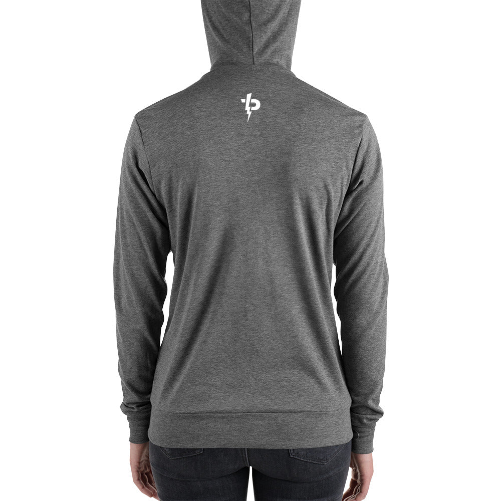 Logo unisex zip hoodie