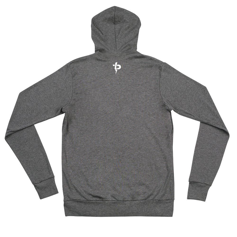 Logo unisex zip hoodie